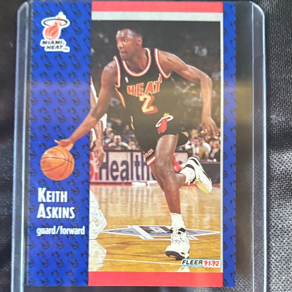 NBA Miami Heat Basketball Card - Blue and Red